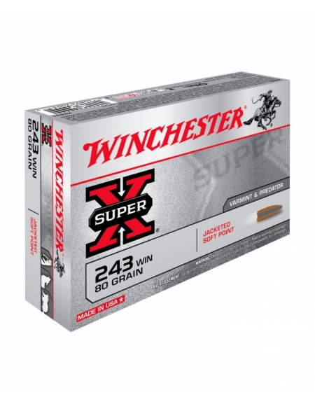 Winchester 243Win 80gr Jacket Soft Point